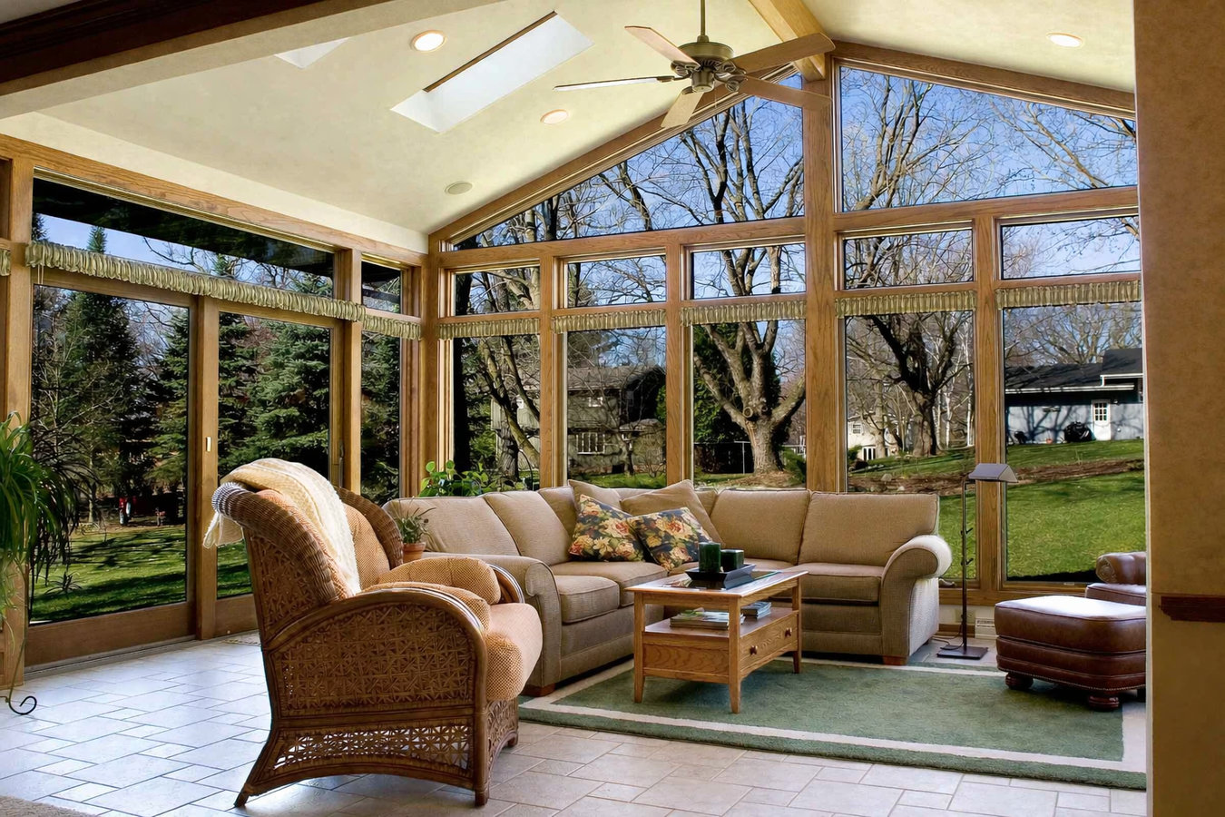 Deck-to-sunroom conversion